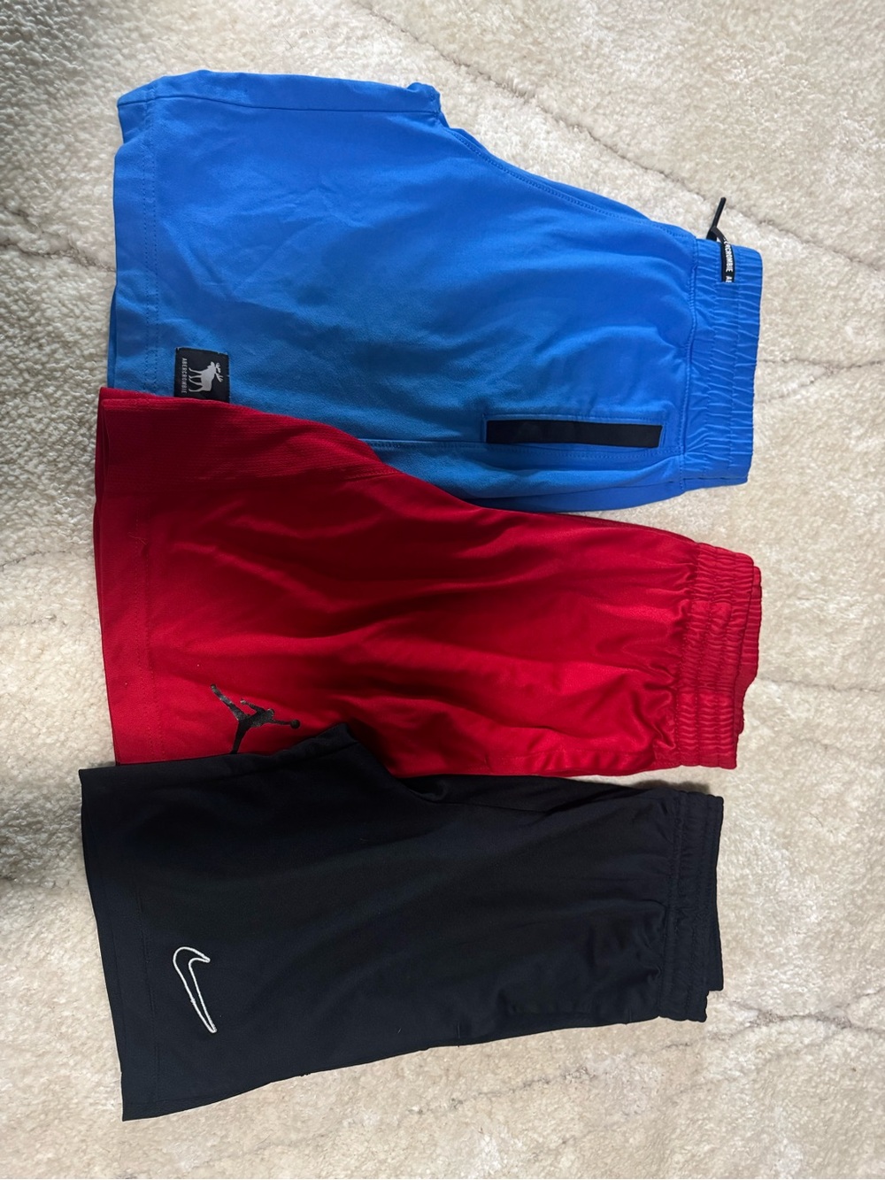 Nike Kids Black, Red & Blue Athletic Shorts Set